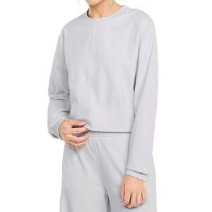 Puma Train Cloudspun Crew Neck Sweater Nimbus Cloud Heather Grey Size XS